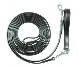 DRAW REINS SUPERIOR LEATHER EQUESTRO WITH GIRTH ATTACHMENT - 0898