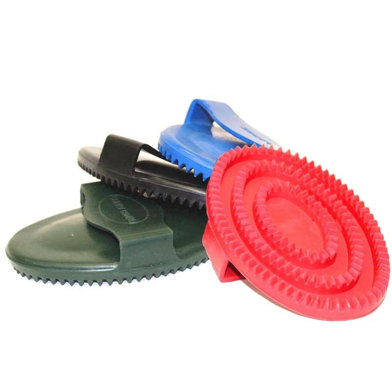 Rubber curry comb oval
