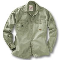 AUSTRALIAN SHIRT UNISEX CANVAS LONG SLEEVES KHAKI