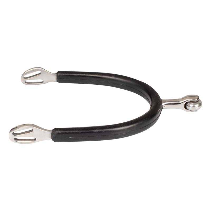 English spurs stainless steel round ball with rubber grip