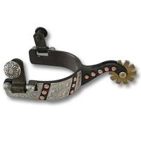 KID WESTERN SPURS STEM LONG BLACK IRON AND SILVER