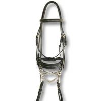 LEATHER DRESSAGE BRIDLE FOR BIT AND THREAD DASLO