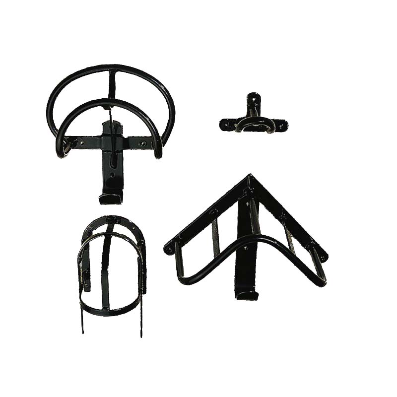 Set harness holder in iron plasticized for horse