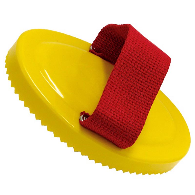 Rubber curry comb in various colors 160x100 mm ﾖ 0797