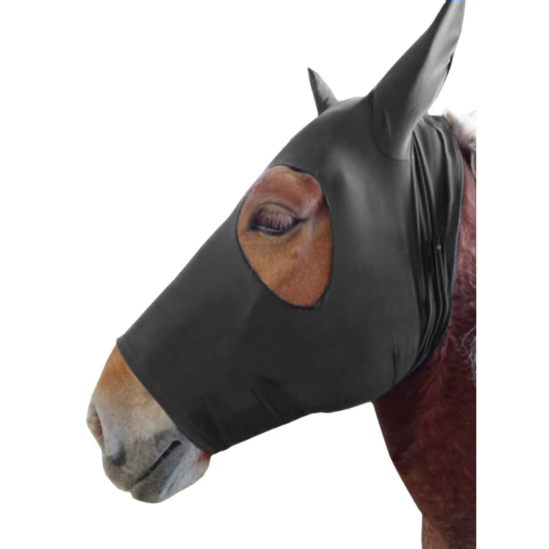 Paddock mask for horses in lycra insect protection made in italy