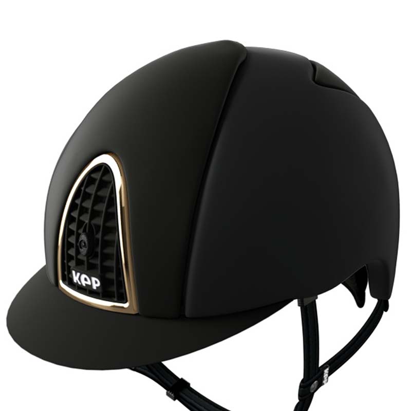 Casco Kep Italia Model Cromo T Black With Frame Gold Myselleria