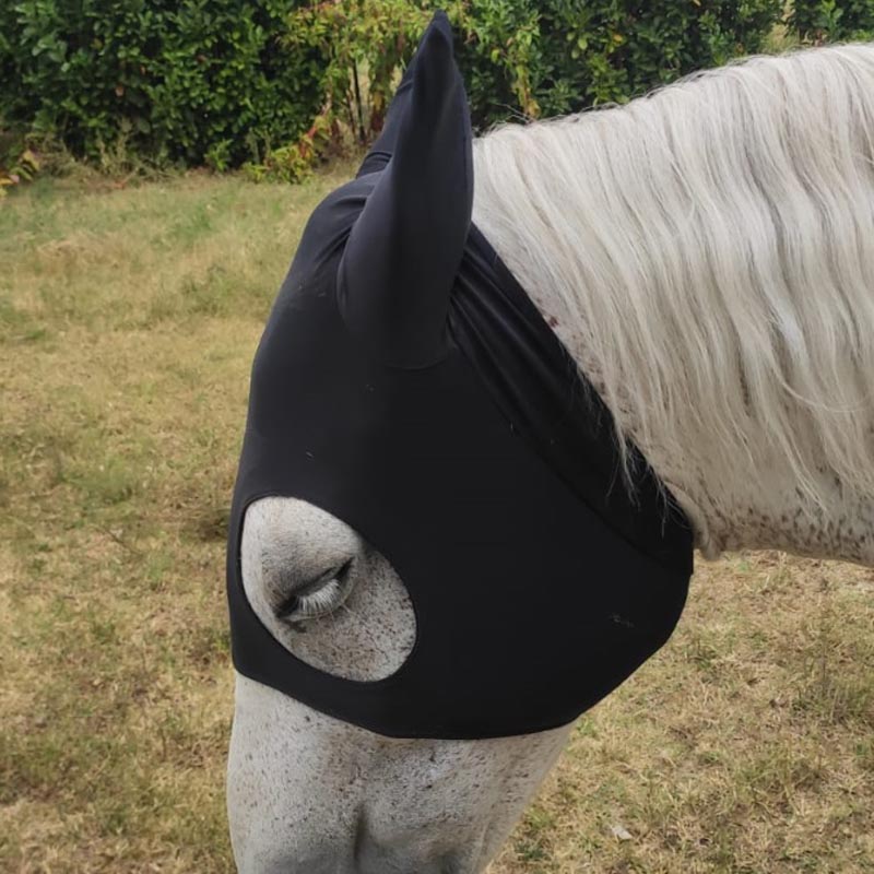 Trot mask for horses in lycra insect protection made in italy