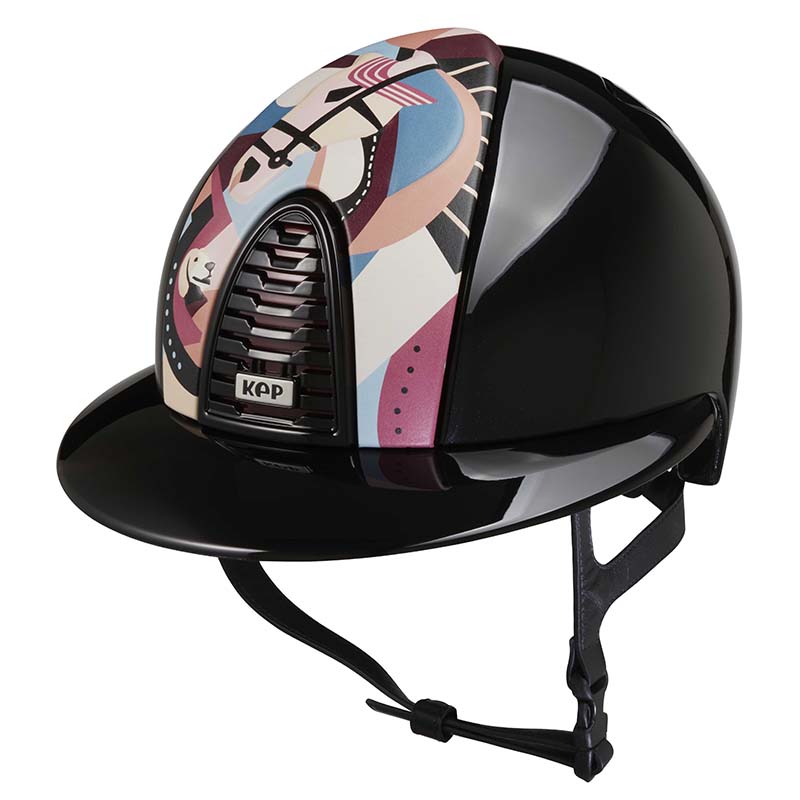 Kep italia helmet cromo 2.0 pegasus gloss black pink insert