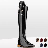 BOOTS PIONEER VARNISH WITH SWAROVSKI LEATHER SOLE MODEL VULCANO