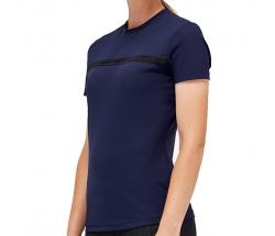 LADIES CAVALLERIA TOSCANA T-SHIRT LOGO and MESH SHORT SLEVEED - 9632