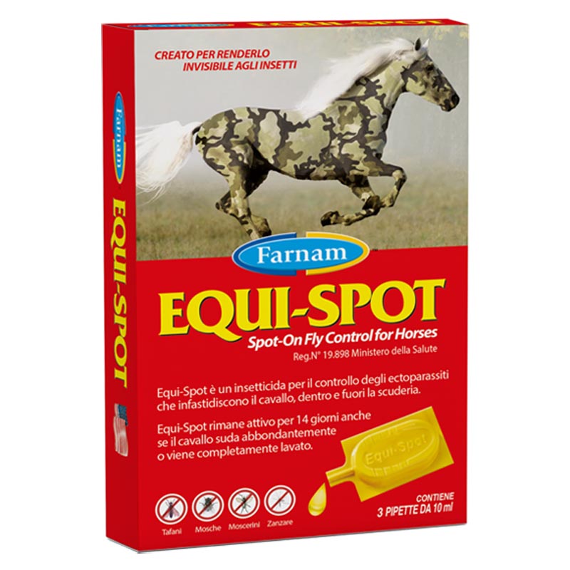 Farnam equi-spot insect repellent spot-on for horses 3x10ml - 0862