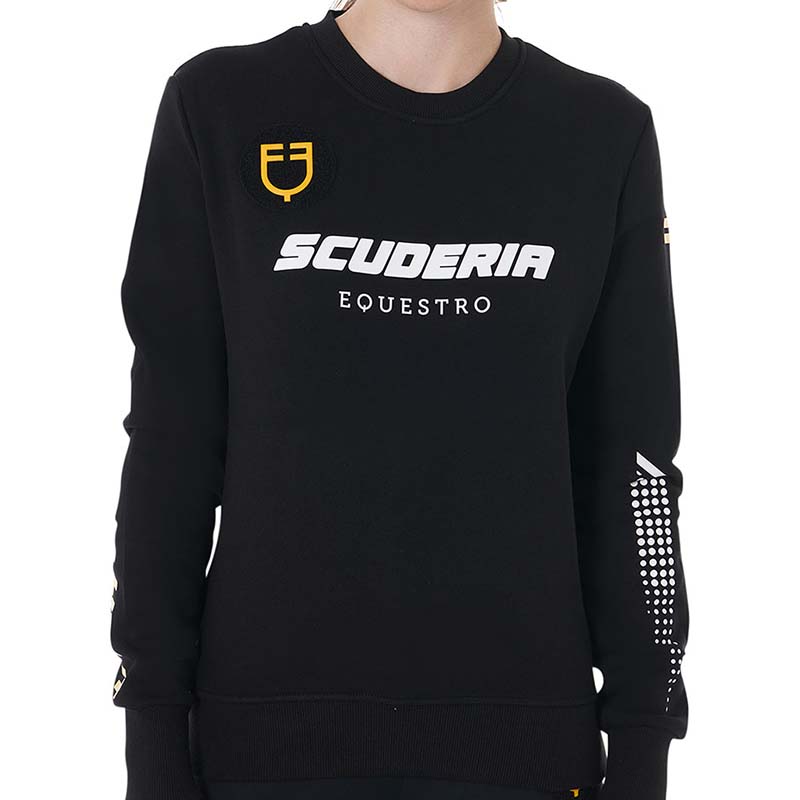 Cotton crew neck women sweatshirt scuderia equestro