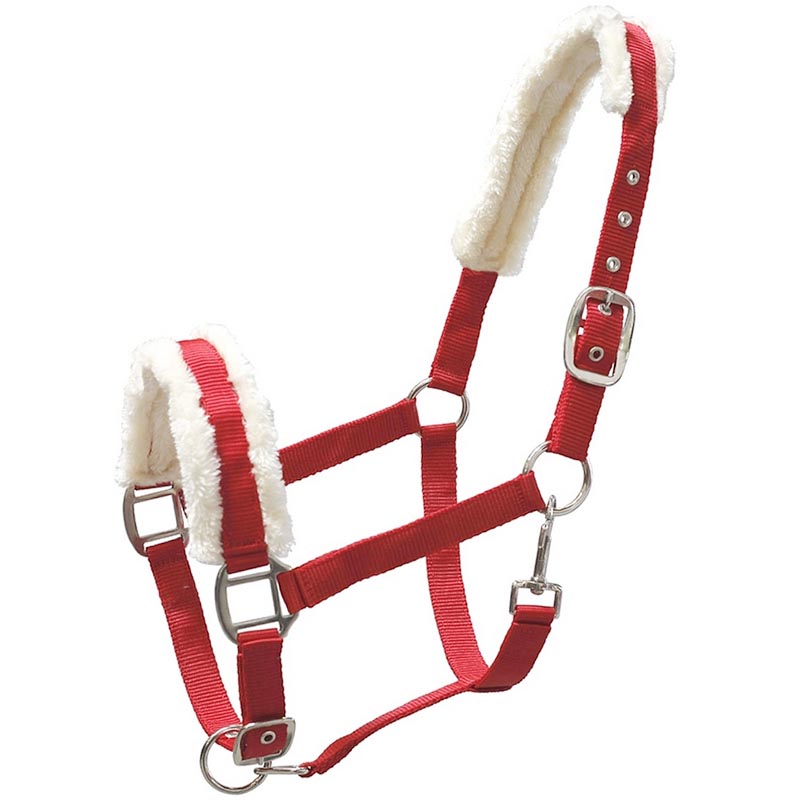Nylon halter synthetic lamb fleece