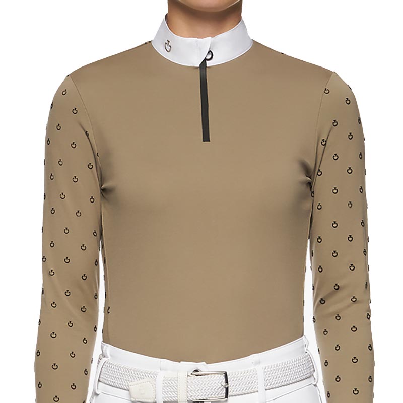 Competition polo cavalleria toscana logo flock jersey for women