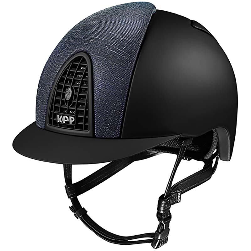 Helmet kep italia cromo textile black front glitter galassia