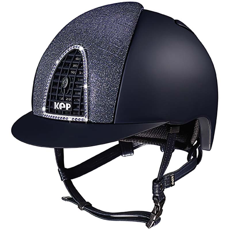 Helmet kep italia cromo textile blue front light blue galassia