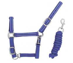 REFLECTIVE REINFORCED NYLON HALTER WITH LEAD - 0361