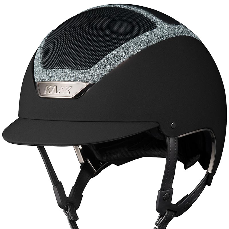 Riding helmet kask swarovski frame on dogma chrome