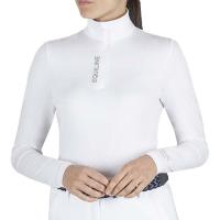 WOMAN SECOND SKIN TECHNICAL SHIRT EQUILINE CANIC WHIT ZIP