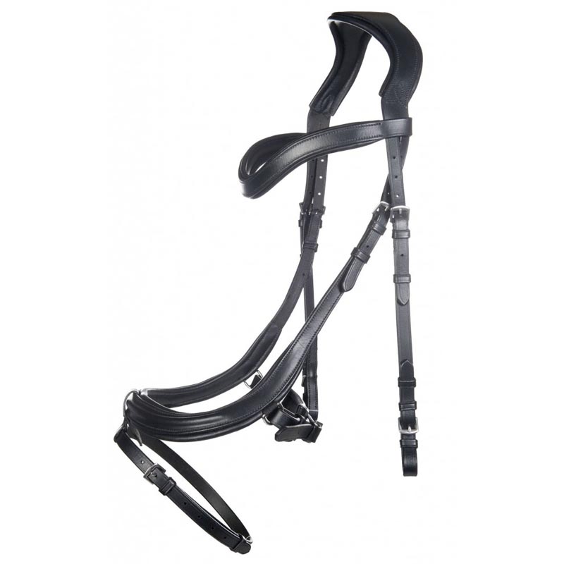 HKM Irina Patent Leather Double Bridle with Crystals 