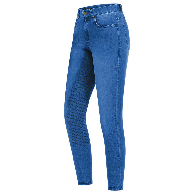 Denim riding breeches mod. luna 5 pockets for woman - 3967