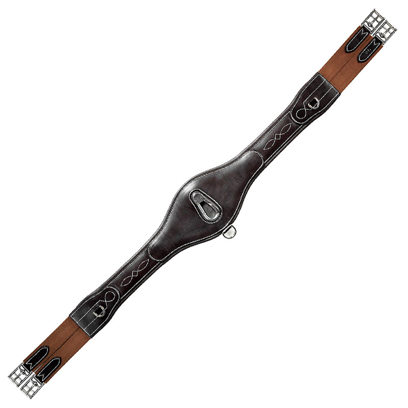 Candy shaped saddle girth tattini leather