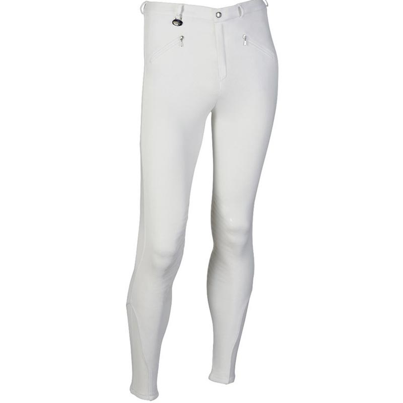 Cotton riding breeches with grip knee man