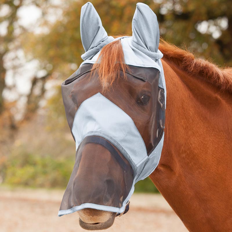 Anti insect mask for horse with soft net