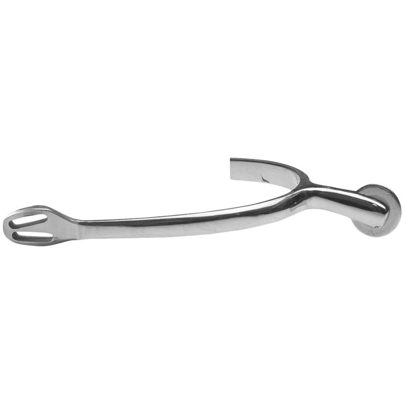 English spurs in stainless steel with smooth wheel