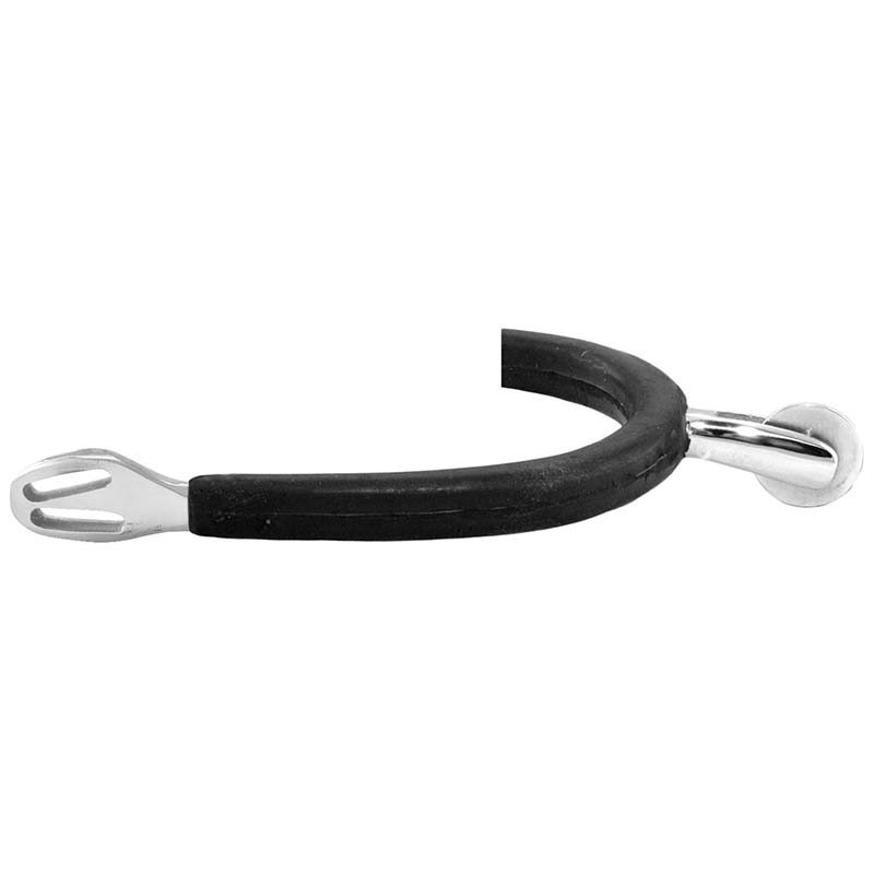 English spurs in stainless steel with smooth wheel and rubber