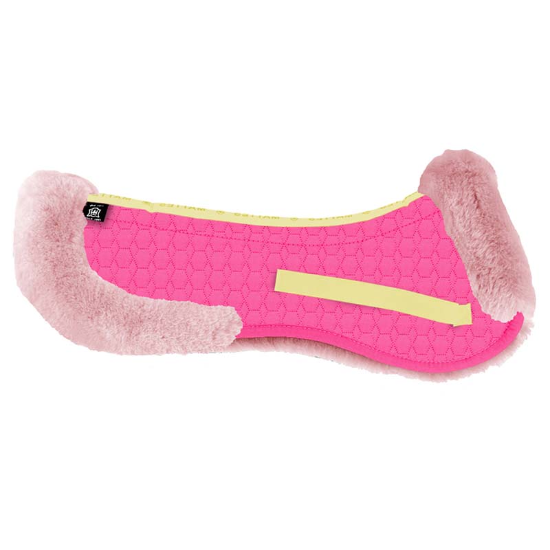 English saddle half pad mattes in pure wool customizable