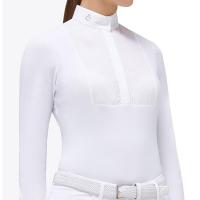 COMPETITION SHIRT CAVALLERIA TOSCANA PLEATED JERSEY LADIES - 9555