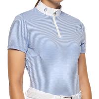 LADIES CAVALLERIA TOSCANA COMPETITION POLO SEERSUCKER with SHORT SLEEVE