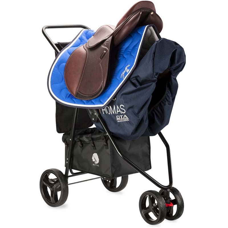 Trolley for double saddle and horse accessories