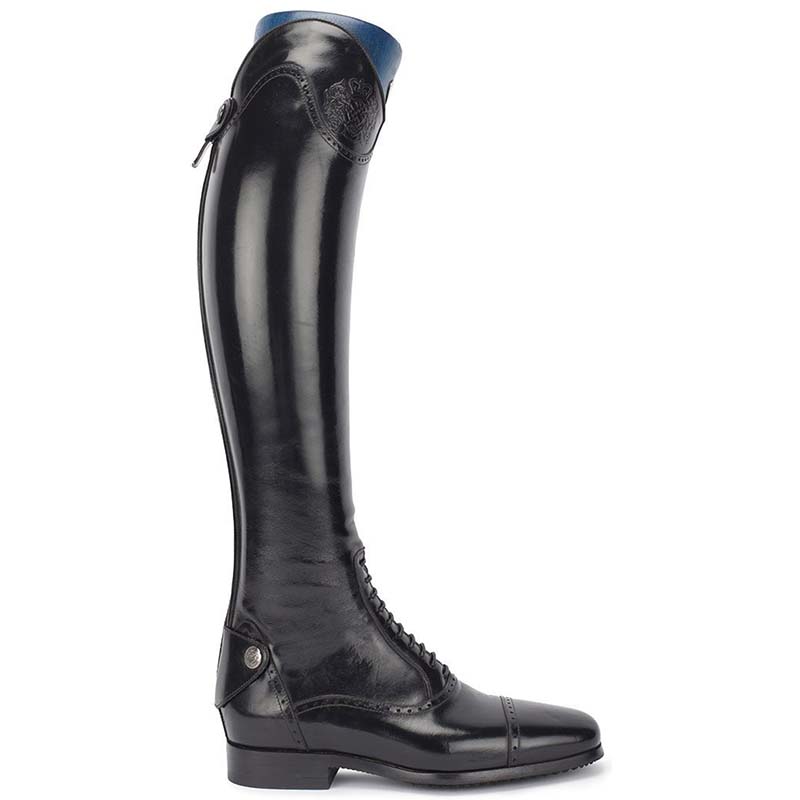 Riding tall boots alberto fasciani model 33604 black with laces