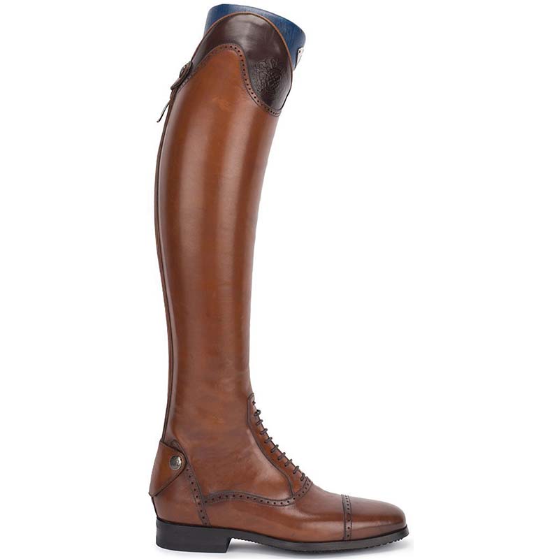Riding tall boots alberto fasciani model 33604 brown with laces