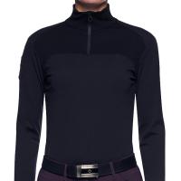LADIES CAVALLERIA TOSCANA TRAINING PULLOVER IN TECHNICAL WOOL WITH ZIP - 9592