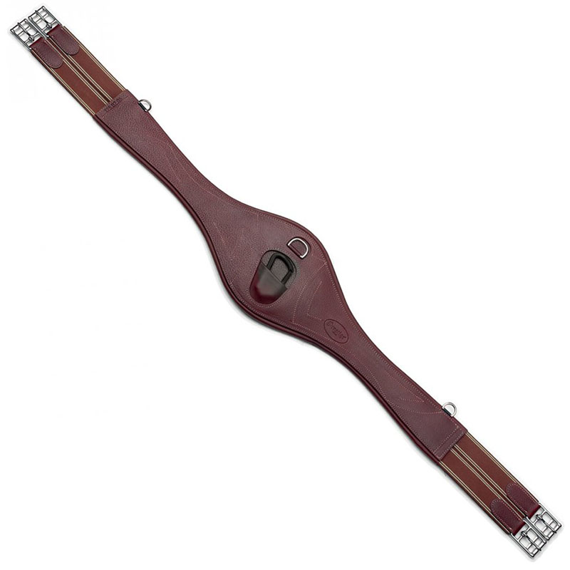 Prestige girth in embroidered leather