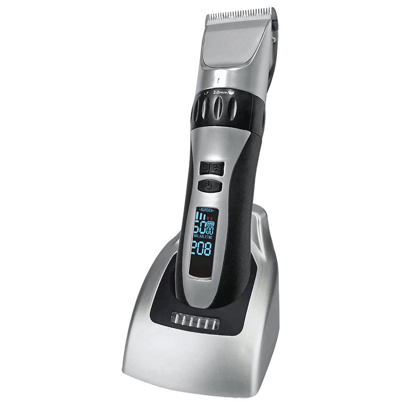 Compact clipper with feeder and rechargeable battery