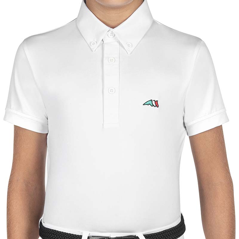 Equiline jeremik boy's short-sleeved competition polo shirt