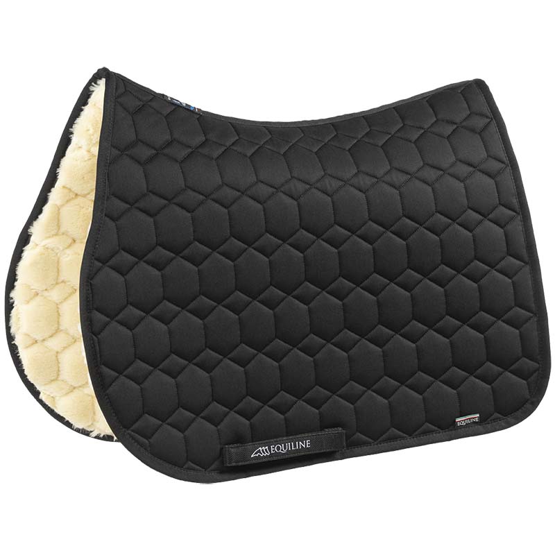Equiline english saddle pad with an ecological lambskin interior exatron model
