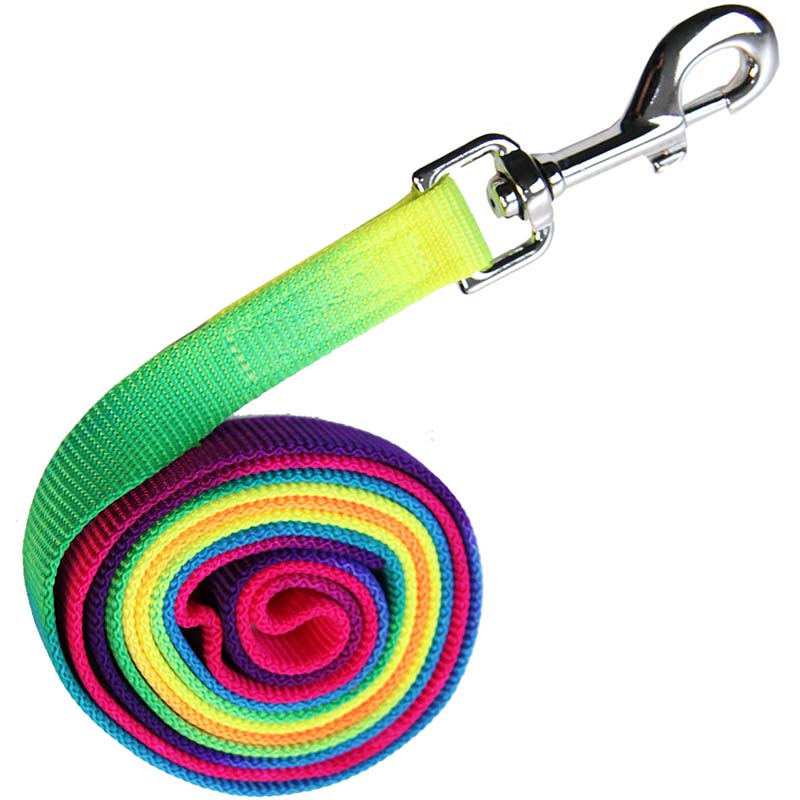 Rainbow nylon lead rope - 0384