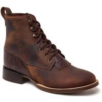 WESTERN UNISEX LOW ANKLE BOOTS WITH LACES