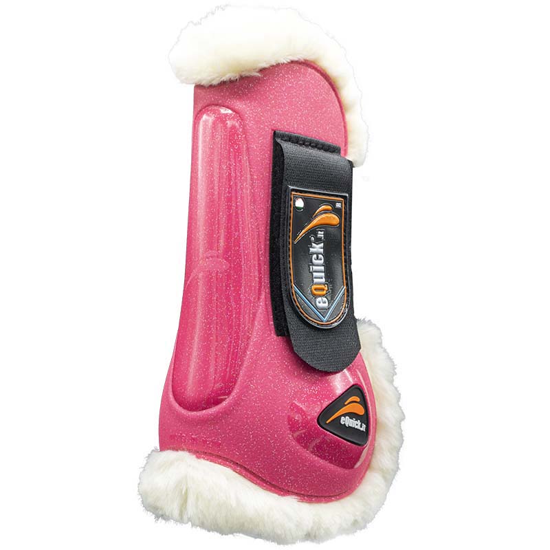Equick elight front unicorn fluffy tendon boots in synthetic wool