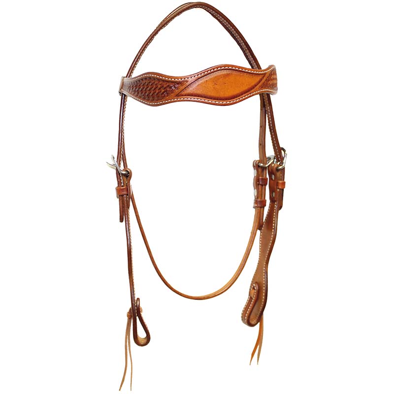 Western brad ren's headstall basket tooling