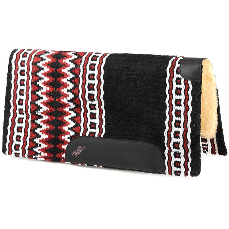 Western saddle pad navajo bred red’s wool - 5049