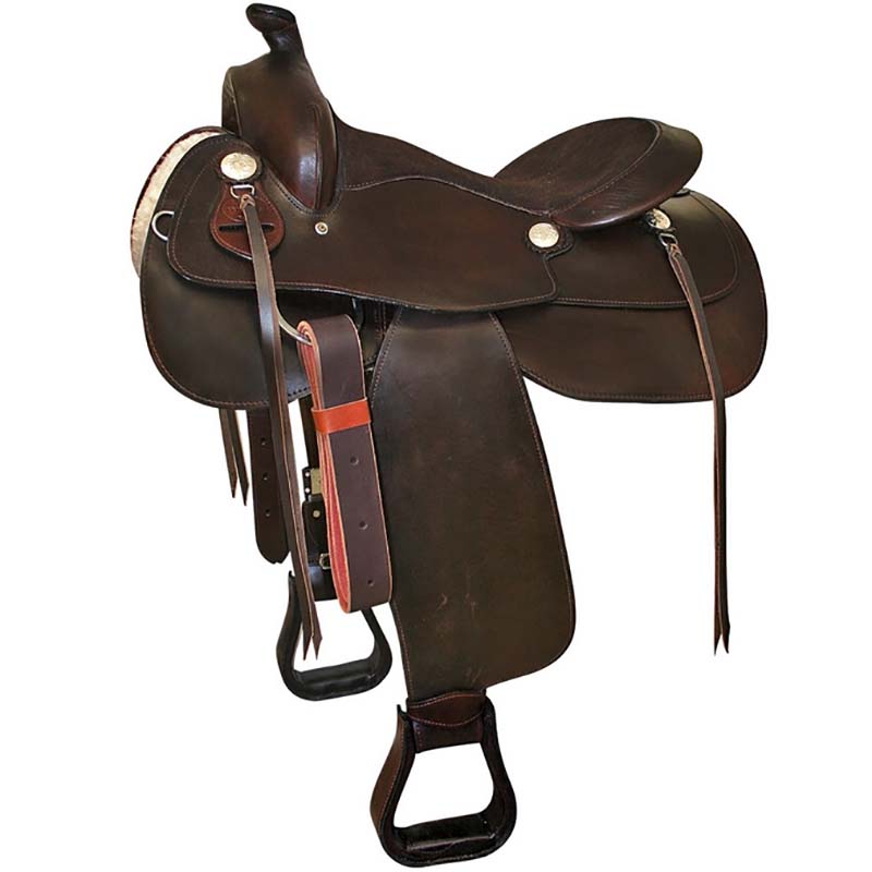 Triple s butterfly western saddle oiled leather