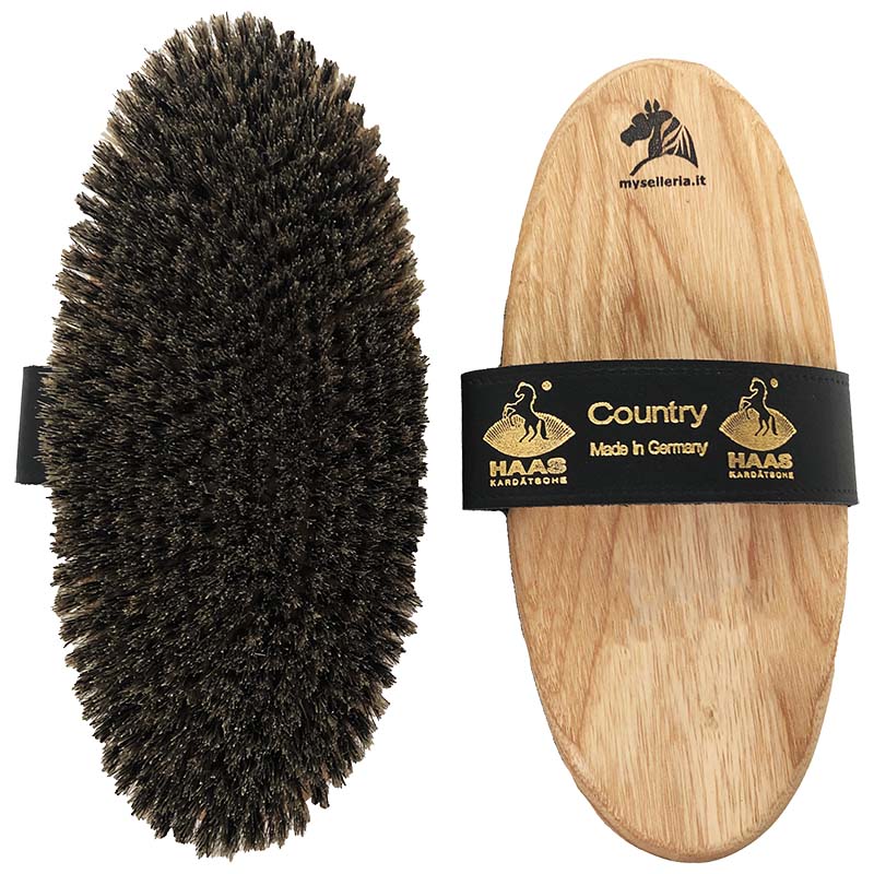 Haas country wooden brush with natural bristles
