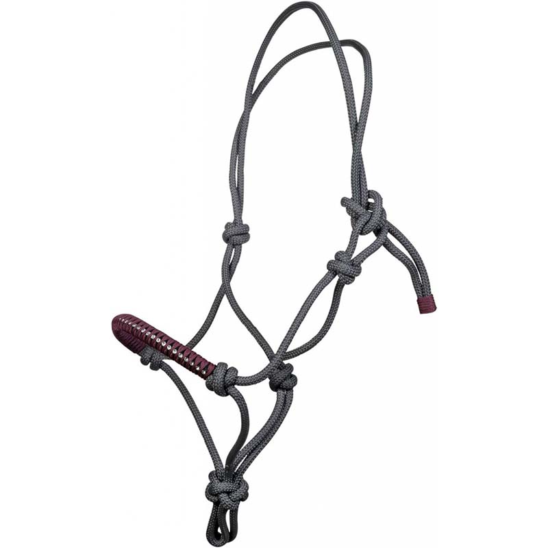 Hkm knotted rope halter strass model