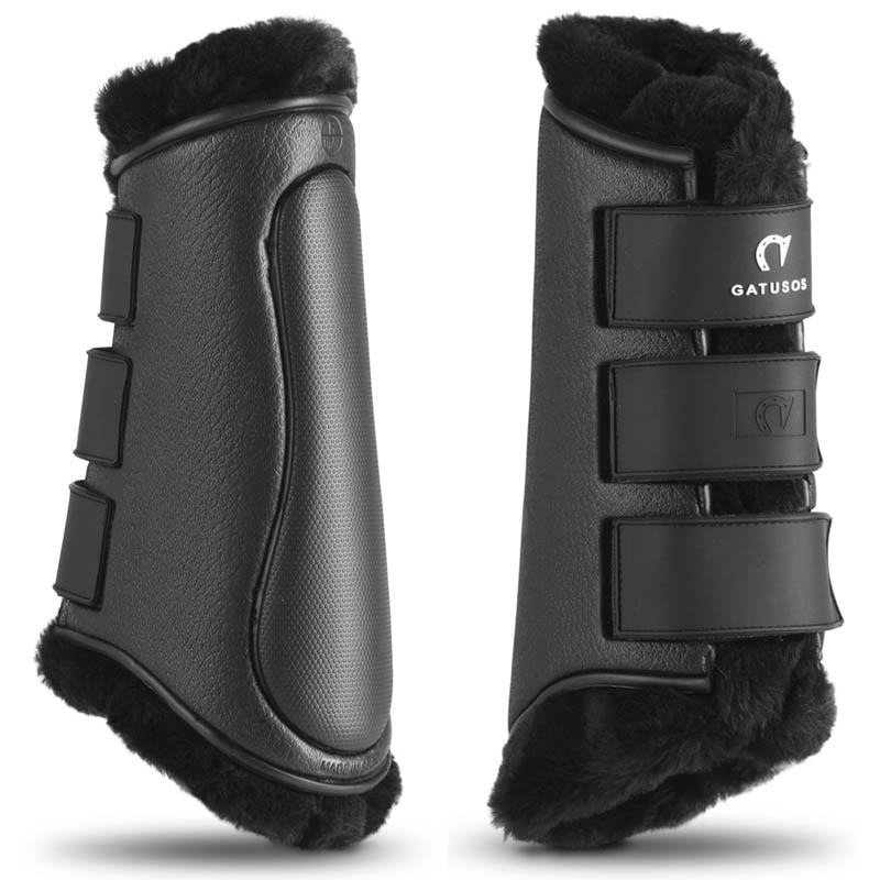 Gatusos dressage front tendon boots royal synthetic shearling model